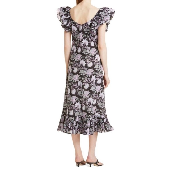 MILLE Klara Floral Midi Dress in Tropical Night Size XL NWT - Picture 5 of 7